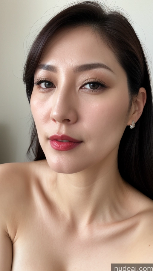 related ai porn images free for One Lipstick Close-up View Black Hair Woman Beautiful Fairer Skin Korean Perfect Boobs 40s