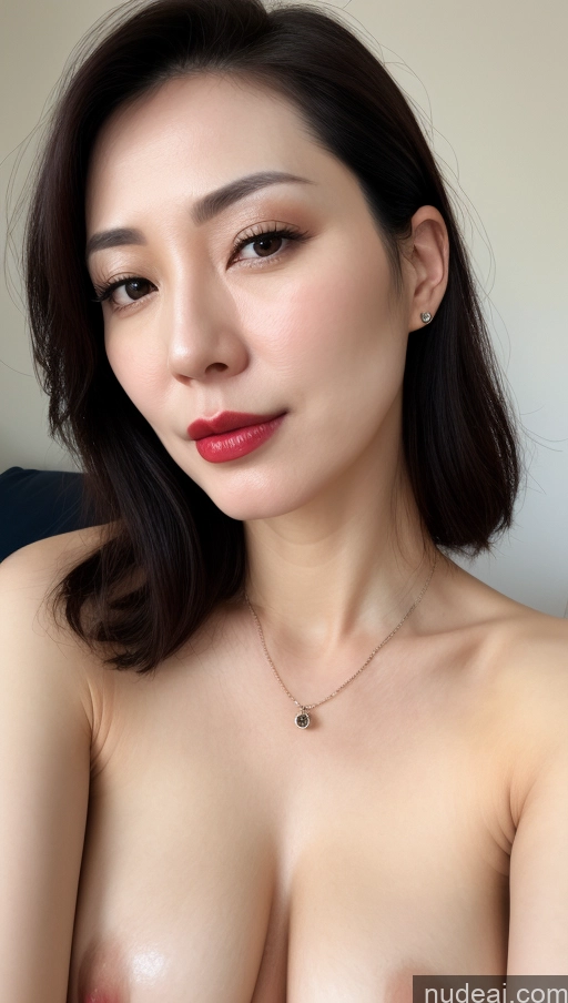 related ai porn images free for One Lipstick Close-up View Black Hair Woman Beautiful Fairer Skin Korean Perfect Boobs 40s