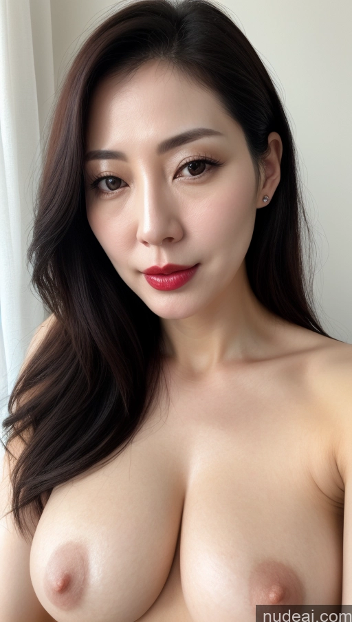 related ai porn images free for One Lipstick Close-up View Black Hair Woman Beautiful Fairer Skin Korean Perfect Boobs 40s