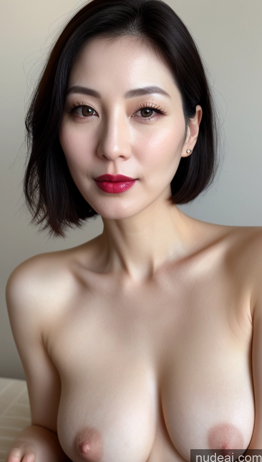 related ai porn images free for One Lipstick Close-up View Black Hair Woman Beautiful Fairer Skin Korean Perfect Boobs 40s