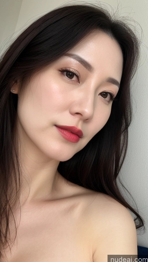 related ai porn images free for One Lipstick Close-up View Black Hair Woman Beautiful Fairer Skin Korean Perfect Boobs 40s