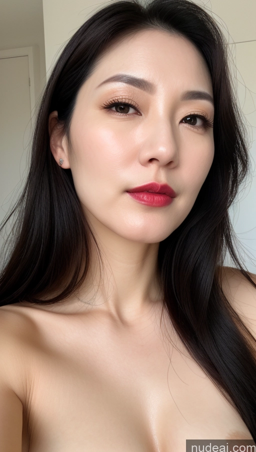 related ai porn images free for One Lipstick Close-up View Black Hair Woman Beautiful Fairer Skin Korean Perfect Boobs 40s