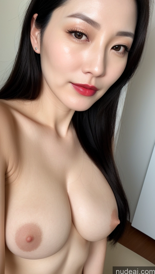 related ai porn images free for One Lipstick Close-up View Black Hair Woman Beautiful Fairer Skin Korean Perfect Boobs 40s