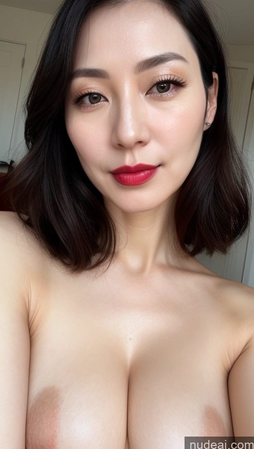 related ai porn images free for One Lipstick Close-up View Black Hair Woman Beautiful Fairer Skin Korean Perfect Boobs 40s