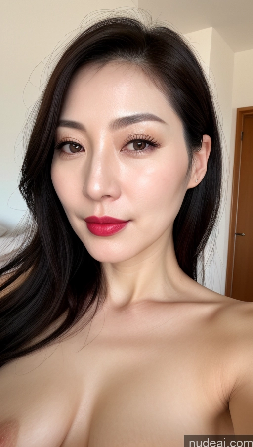 related ai porn images free for One Lipstick Close-up View Black Hair Woman Beautiful Fairer Skin Korean Perfect Boobs 40s