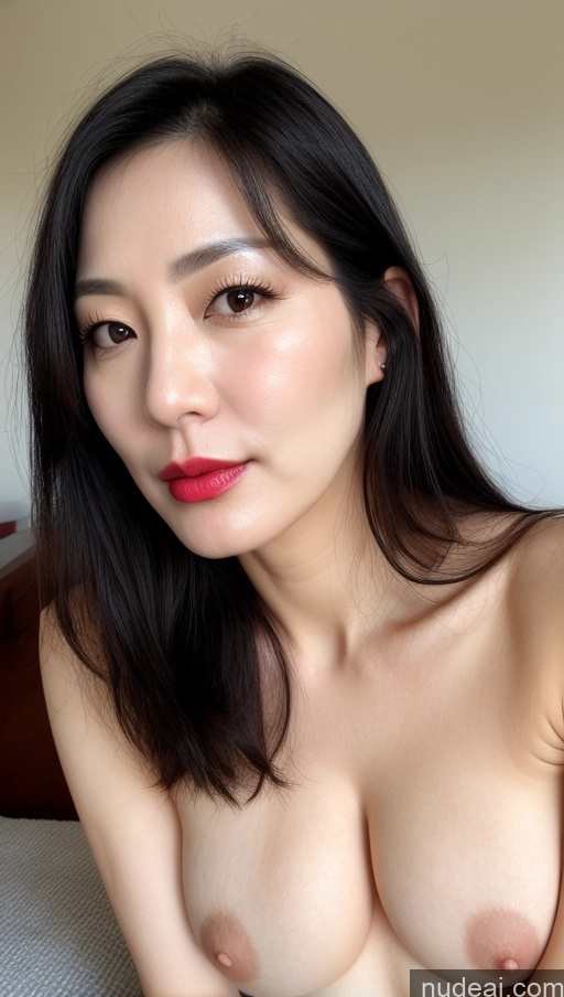 related ai porn images free for Woman One Perfect Boobs Beautiful Lipstick Fairer Skin 40s Black Hair Korean Close-up View