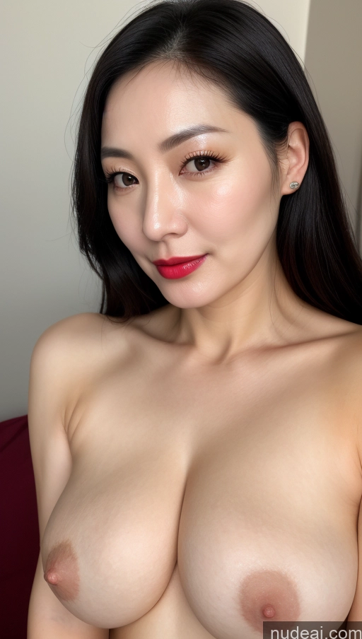 related ai porn images free for Woman One Perfect Boobs Beautiful Lipstick Fairer Skin 40s Black Hair Korean Close-up View