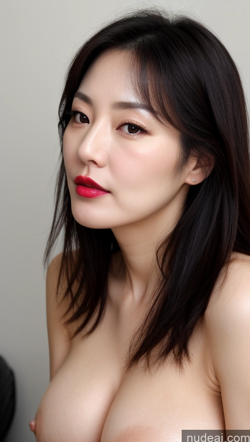related ai porn images free for Woman One Perfect Boobs Beautiful Lipstick Fairer Skin 40s Black Hair Korean Close-up View