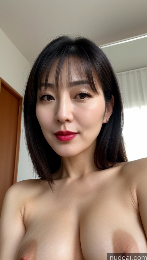 related ai porn images free for Woman One Perfect Boobs Beautiful Lipstick Fairer Skin 40s Black Hair Korean Close-up View