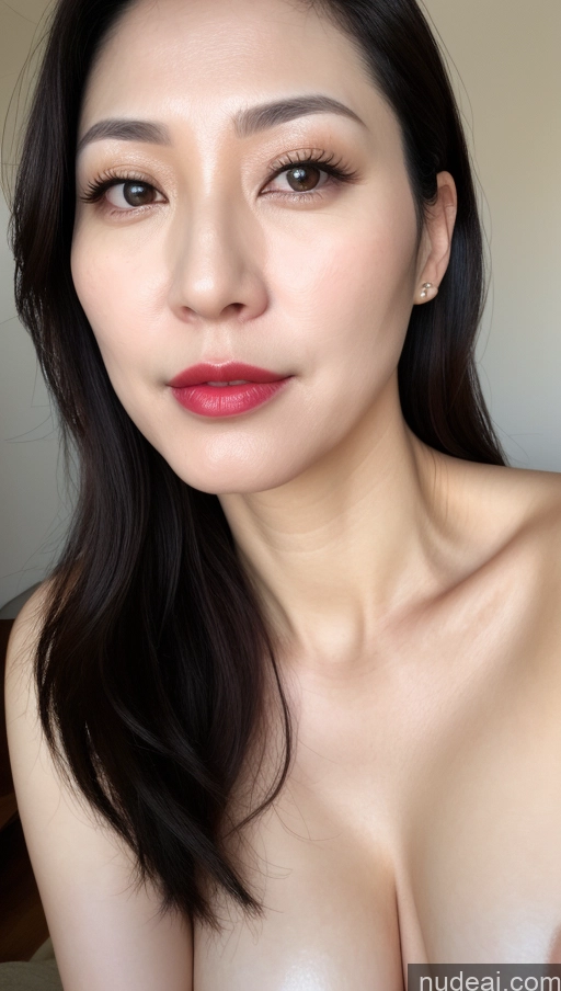 related ai porn images free for Woman One Perfect Boobs Beautiful Lipstick Fairer Skin 40s Black Hair Korean Close-up View
