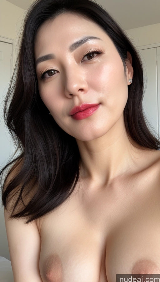 related ai porn images free for Woman One Perfect Boobs Beautiful Lipstick Fairer Skin 40s Black Hair Korean Close-up View