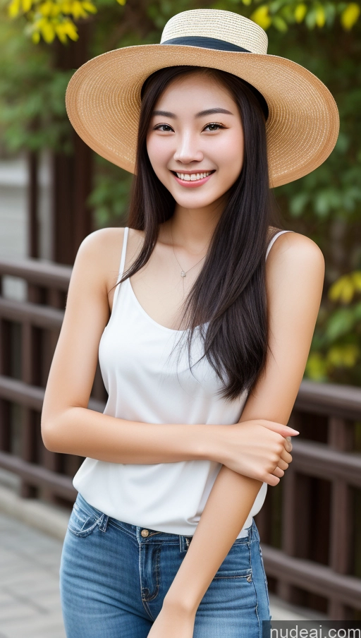 related ai porn images free for Woman One Skinny 18 Black Hair Chinese Happy Hat