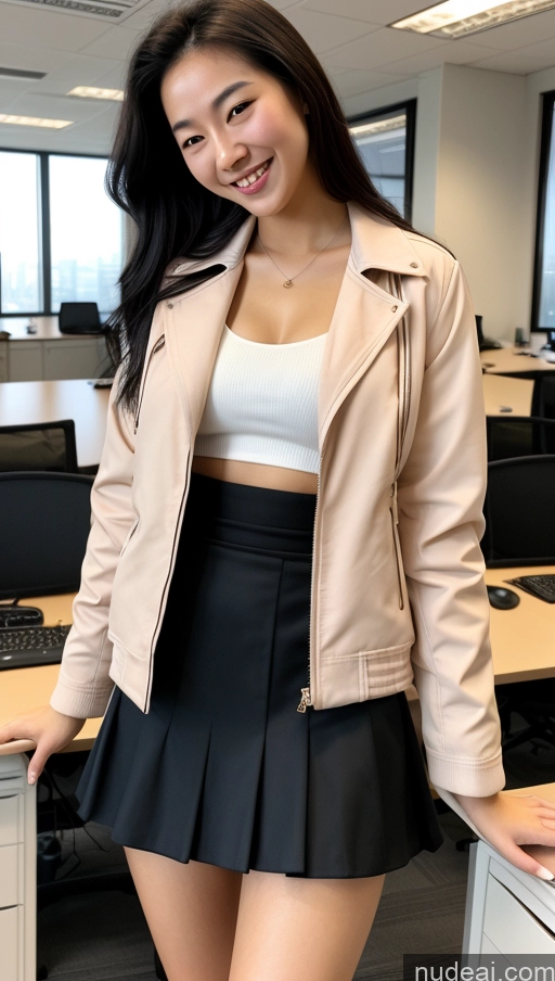 related ai porn images free for Woman One Skinny 18 Black Hair Chinese Happy Jacket Micro Skirt Office Detailed Partially Nude