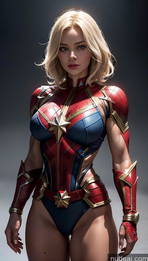 related ai porn images free for Several Fantasy Armor Muscular Abs Busty Bodybuilder Captain Marvel
