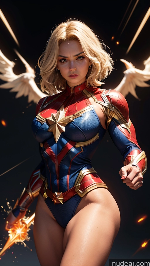 related ai porn images free for Several Fantasy Armor Muscular Abs Busty Captain Marvel Powering Up Bodybuilder