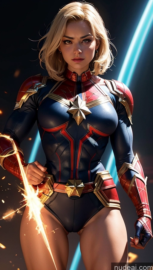 related ai porn images free for Several Fantasy Armor Muscular Abs Busty Captain Marvel Powering Up Bodybuilder