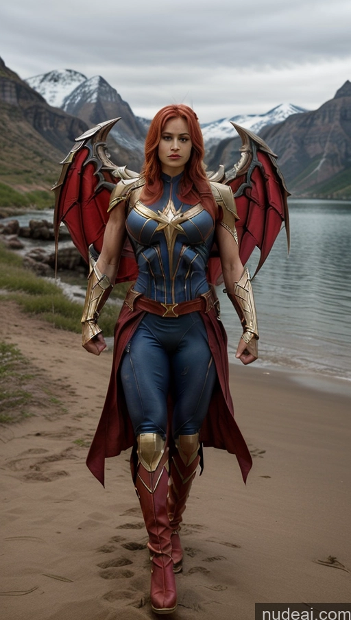 related ai porn images free for Several Fantasy Armor Muscular Abs Busty Captain Marvel Bodybuilder Has Wings