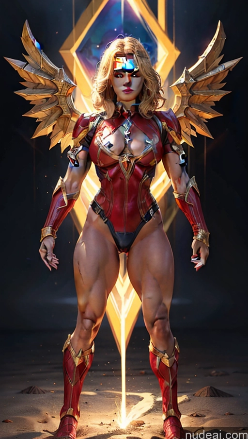 related ai porn images free for Several Fantasy Armor Muscular Abs Busty Captain Marvel Bodybuilder Has Wings Powering Up