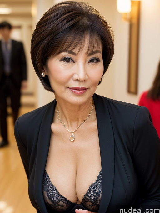 related ai porn images free for Milf Two Perfect Boobs Beautiful Perfect Body Busty 70s Sexy Face Seductive Short Hair Chinese Party Bra Jacket Professor Secretary Stylish Suit Cleavage Detailed