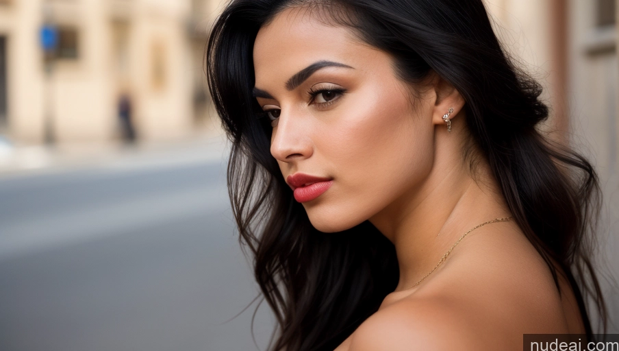 related ai porn images free for Woman Two Beautiful Lipstick Long Hair 20s Pouting Lips Black Hair Nude Street Dynamic View Yoga