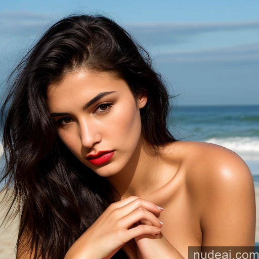 related ai porn images free for Beautiful Lipstick Long Hair Pouting Lips Black Hair Nude 18 Prayhands, Interlocked Fingers, Own Hands Together Carry On Back Hug From Behind Woman Several Beach