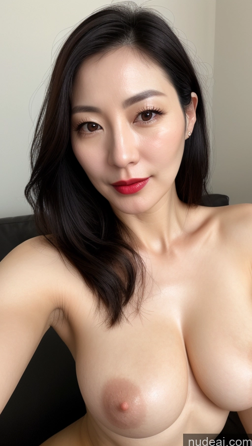 related ai porn images free for Woman One Beautiful Lipstick Fairer Skin Black Hair Korean Close-up View 40s Perfect Boobs