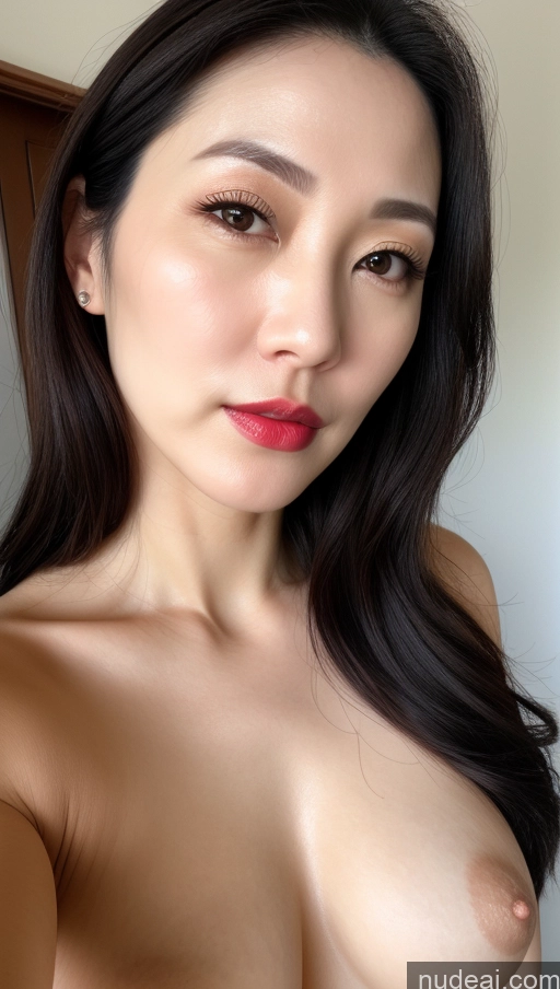 related ai porn images free for Woman One Beautiful Lipstick Fairer Skin Black Hair Korean Close-up View 40s Perfect Boobs