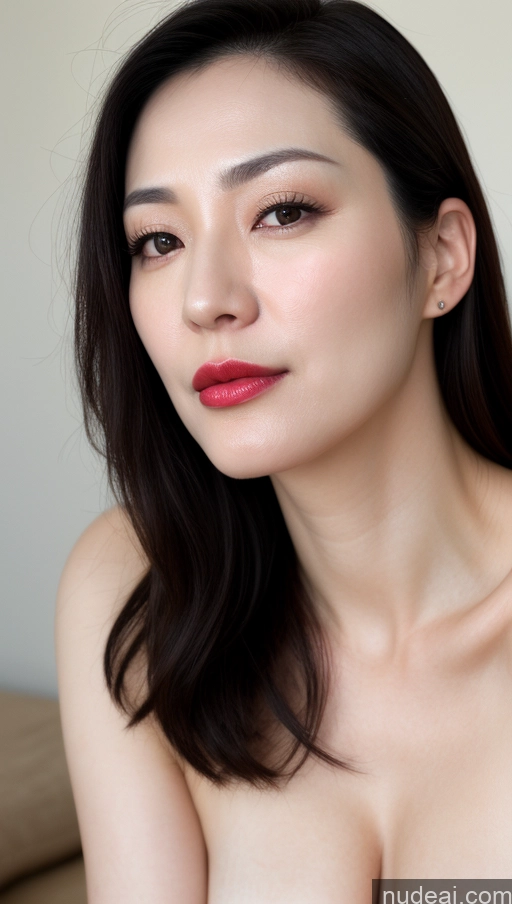 related ai porn images free for Woman One Beautiful Lipstick Fairer Skin Black Hair Korean Close-up View 40s Perfect Boobs