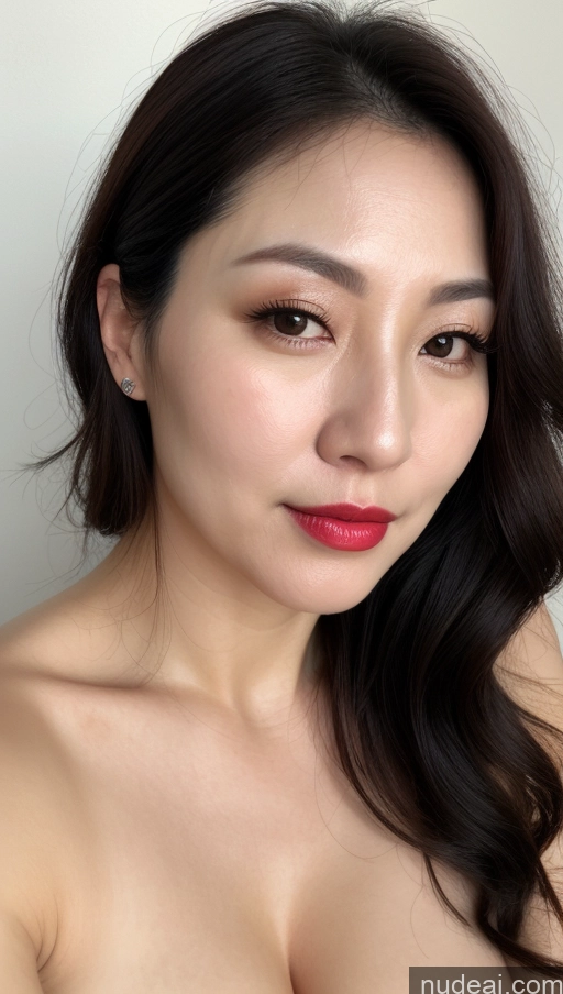 related ai porn images free for Woman One Beautiful Lipstick Fairer Skin Black Hair Korean Close-up View Perfect Boobs 40s Thick