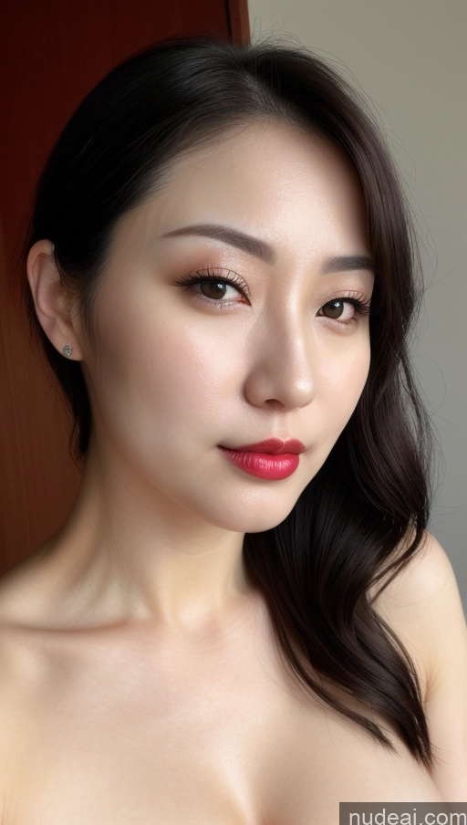 related ai porn images free for Woman One Beautiful Lipstick Fairer Skin Black Hair Korean Close-up View Perfect Boobs Thick 30s