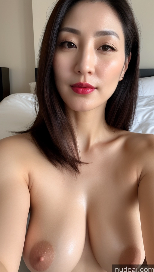 related ai porn images free for Woman One Beautiful Lipstick Fairer Skin Black Hair Korean Close-up View Perfect Boobs Thick Slicked 40s