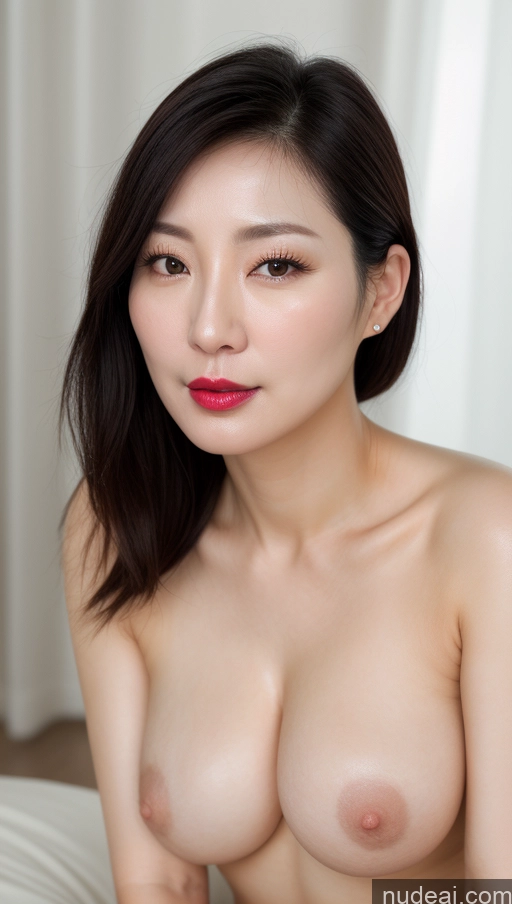 related ai porn images free for Woman One Beautiful Lipstick Fairer Skin Black Hair Korean Close-up View Perfect Boobs Thick Slicked 40s
