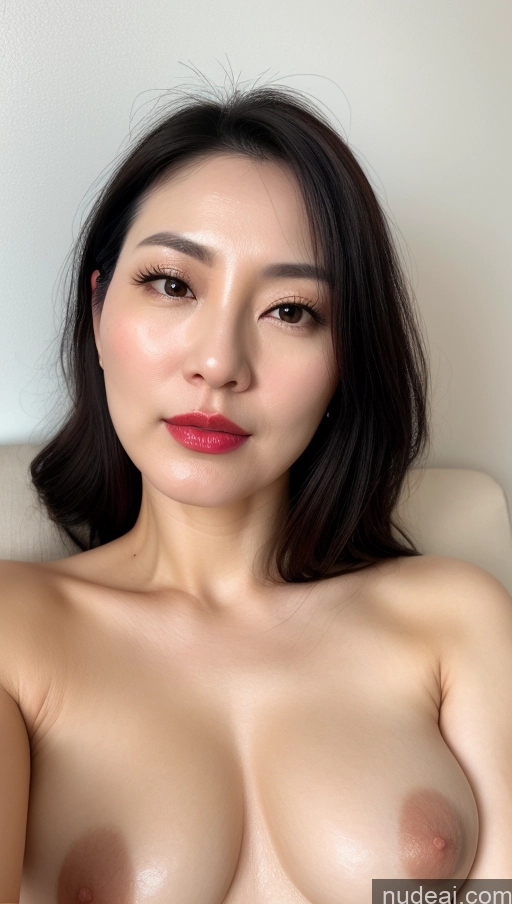 related ai porn images free for Woman One Beautiful Lipstick Fairer Skin Black Hair Korean Close-up View Perfect Boobs Thick Slicked 40s