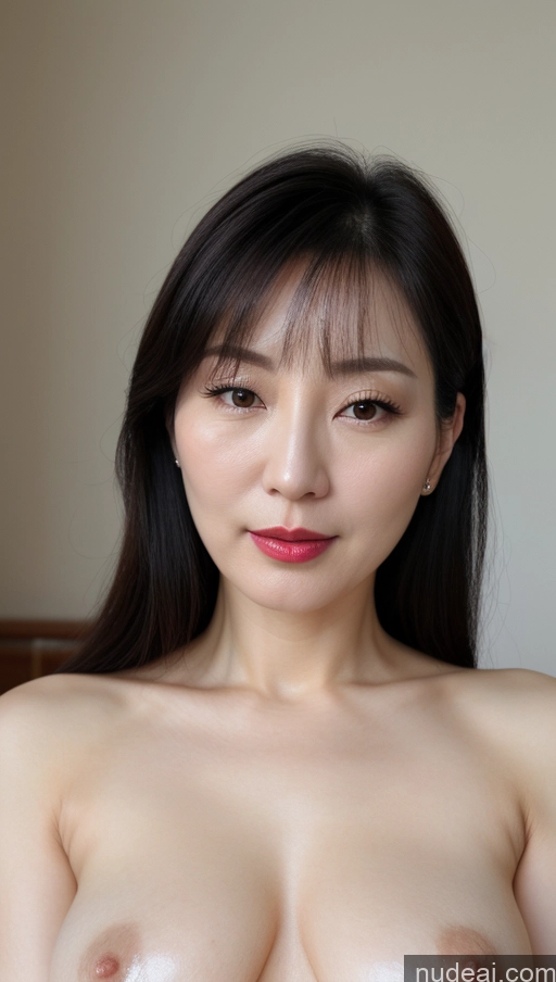 related ai porn images free for Woman One Beautiful Lipstick Fairer Skin Black Hair Korean Close-up View Perfect Boobs 40s