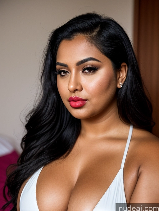 related ai porn images free for Woman 20s Long Hair Black Hair Indian Pouting Lips Tanned Skin Bedroom Bikini Lipstick Fat