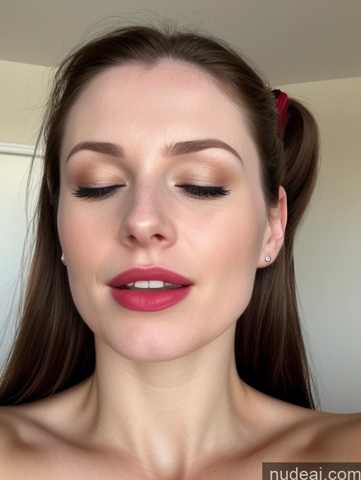 related ai porn images free for Woman One Beautiful Fairer Skin 20s Brunette British Nude Lipstick Ponytail Close-up View Detailed Orgasm