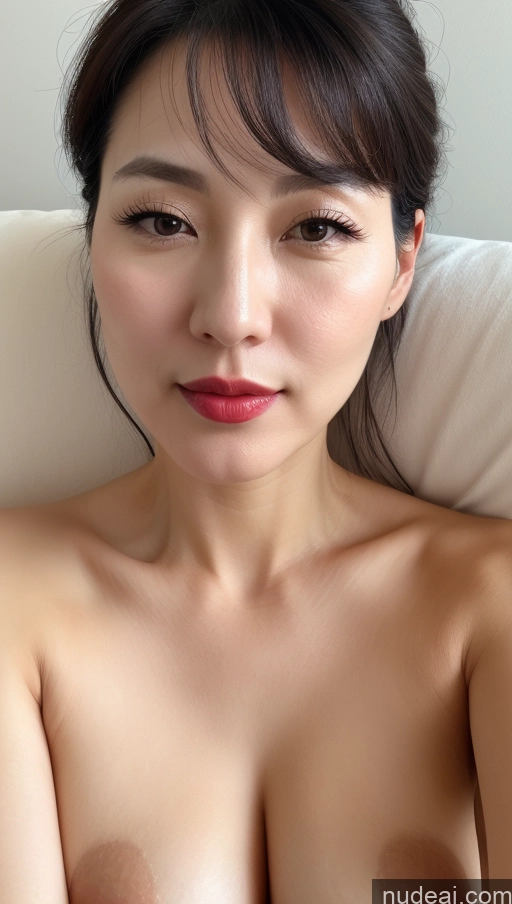 related ai porn images free for Woman One Beautiful Lipstick Fairer Skin Black Hair Korean Close-up View Perfect Boobs 40s