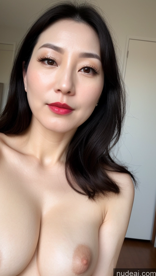 related ai porn images free for Woman One Beautiful Lipstick Fairer Skin Black Hair Korean Close-up View Perfect Boobs 40s