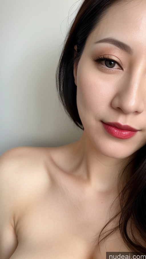 related ai porn images free for Woman One Beautiful Lipstick Fairer Skin Black Hair Korean Close-up View Perfect Boobs 40s