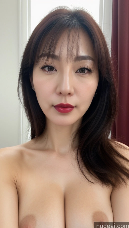 related ai porn images free for Woman One Beautiful Lipstick Fairer Skin Black Hair Korean Close-up View Perfect Boobs 40s