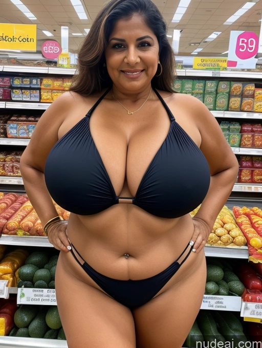 related ai porn images free for Milf One Busty Huge Boobs Thick Tanned Skin Front View Microkini Thong Indian 80s Grocery