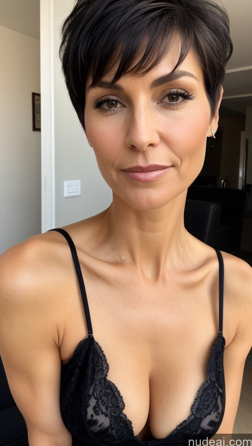 related ai porn images free for Milf Perfect Body Skinny Black Hair Pixie Close-up View Cleavage Detailed Dress Two