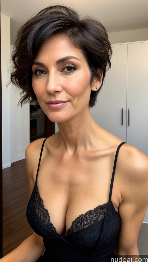 related ai porn images free for Milf Perfect Body Skinny Black Hair Pixie Close-up View Cleavage Detailed Two Sundress