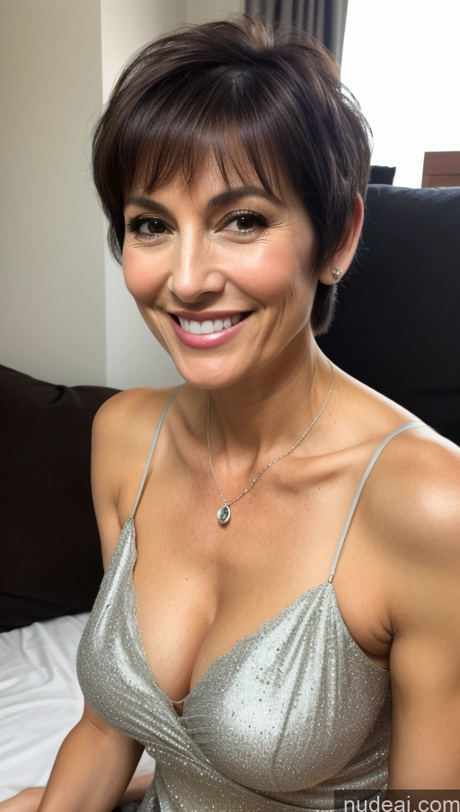 related ai porn images free for Milf Perfect Body Skinny Black Hair Pixie Close-up View Cleavage Detailed Happy One Tunic