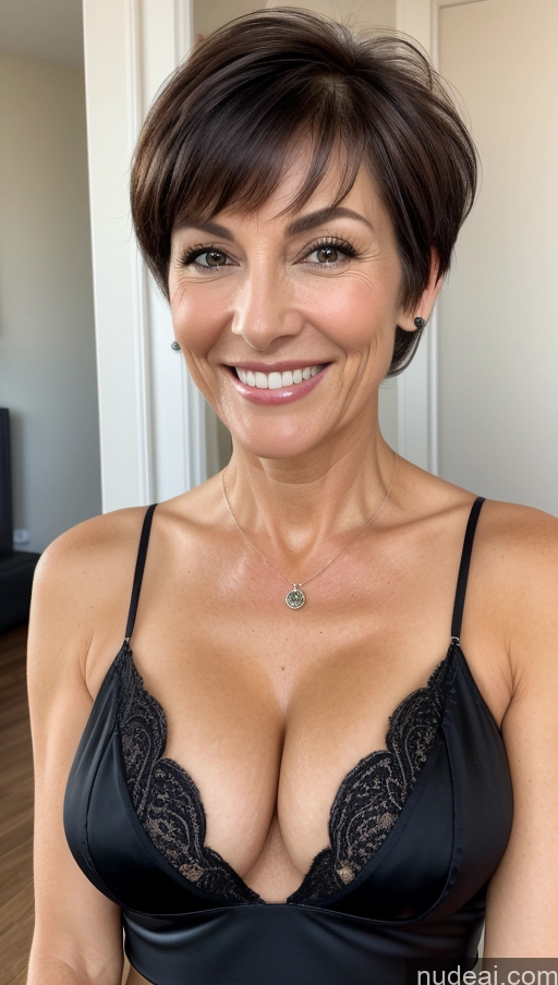 related ai porn images free for Milf Perfect Body Skinny Black Hair Pixie Close-up View Cleavage Detailed Happy One Dominatrix