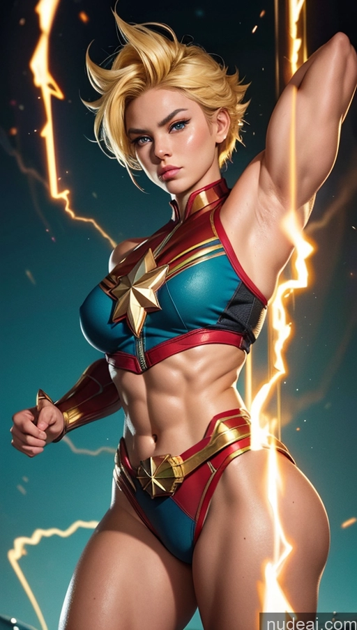 related ai porn images free for Bodybuilder Muscular Abs Several Super Saiyan Powering Up Busty Perfect Boobs Captain Marvel Super Saiyan 3