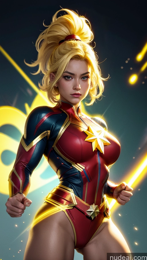 related ai porn images free for Bodybuilder Muscular Abs Several Super Saiyan Powering Up Busty Perfect Boobs Captain Marvel Science Fiction Style Neon Lights Clothes: Yellow Super Saiyan 3 Regal