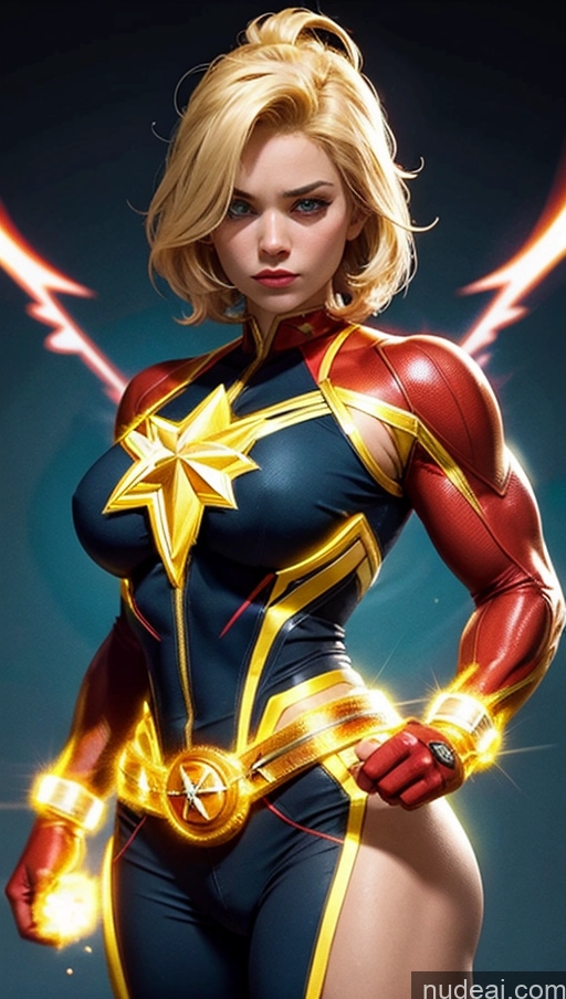 related ai porn images free for Bodybuilder Muscular Abs Several Super Saiyan Powering Up Busty Perfect Boobs Captain Marvel Science Fiction Style Neon Lights Clothes: Yellow Super Saiyan 3 Regal