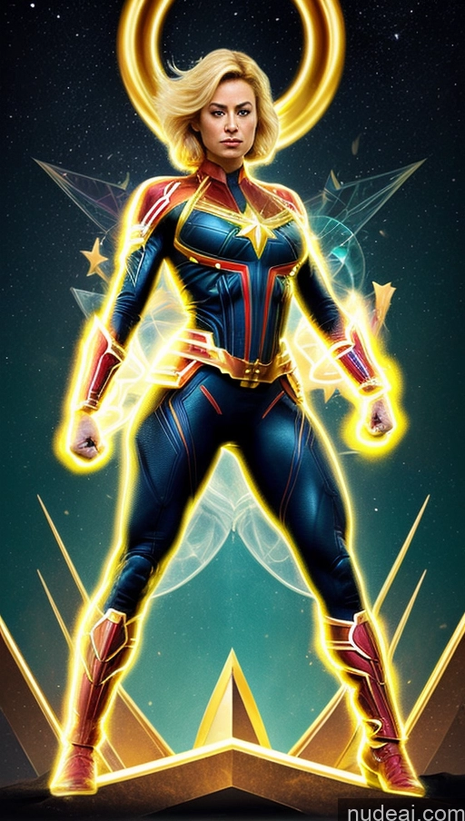 related ai porn images free for Bodybuilder Muscular Abs Several Super Saiyan Powering Up Busty Perfect Boobs Captain Marvel Neon Lights Clothes: Yellow Regal Surrealist