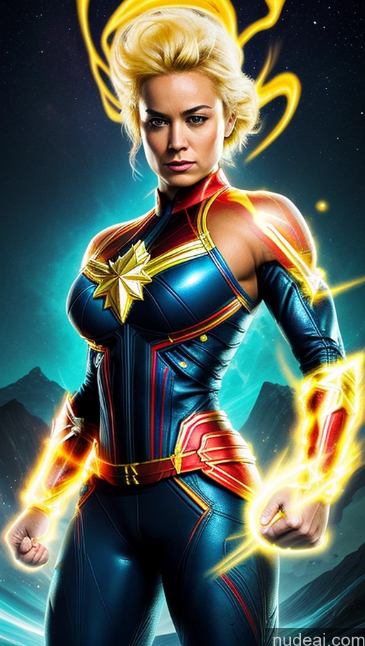 related ai porn images free for Bodybuilder Muscular Abs Several Super Saiyan Powering Up Busty Perfect Boobs Captain Marvel Neon Lights Clothes: Yellow Regal Surrealist